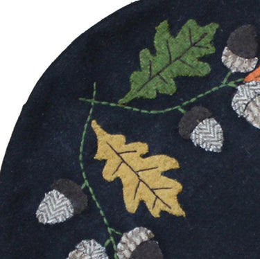 Leaves & Acorns Black Candle Mat CM022010 - The Fox Decor